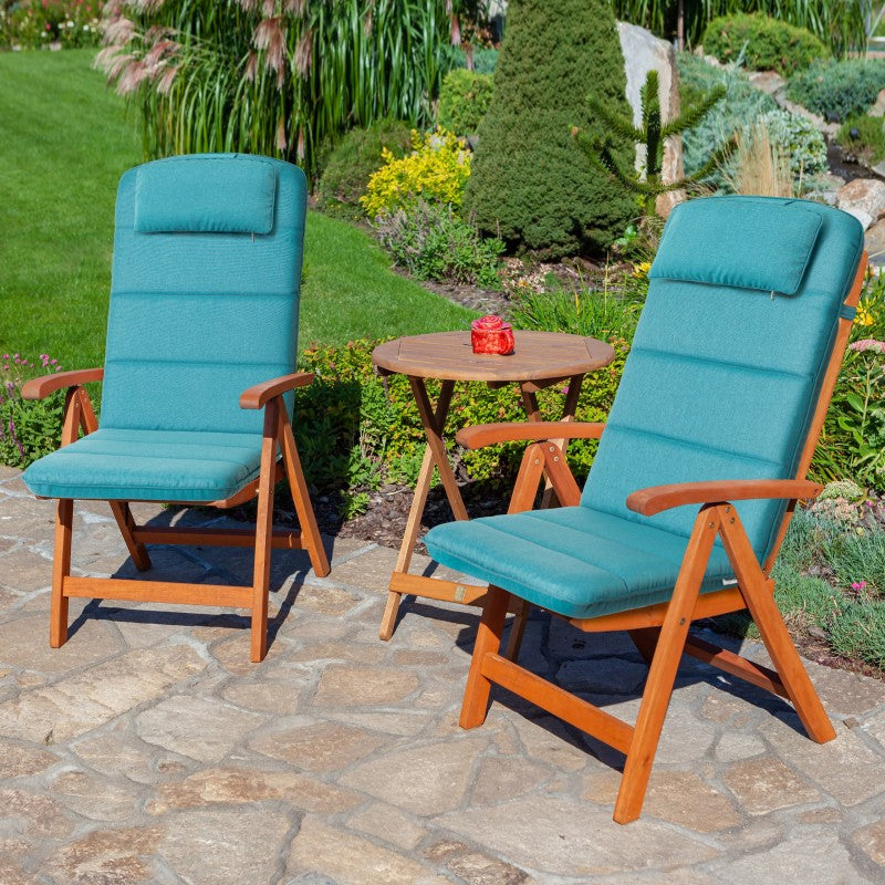 MILLYBO Gartenstuhlauflage – Sitzkissen für Gartenstühle & Balkonmöbel ANTONIA - Blau