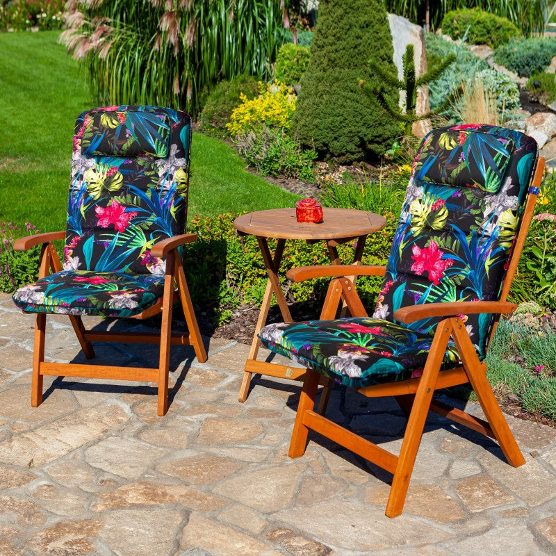 MILLYBO Gartenstuhlauflage – Sitzkissen für Gartenstühle & Balkonmöbel ANTONIA - Bunte Blätter