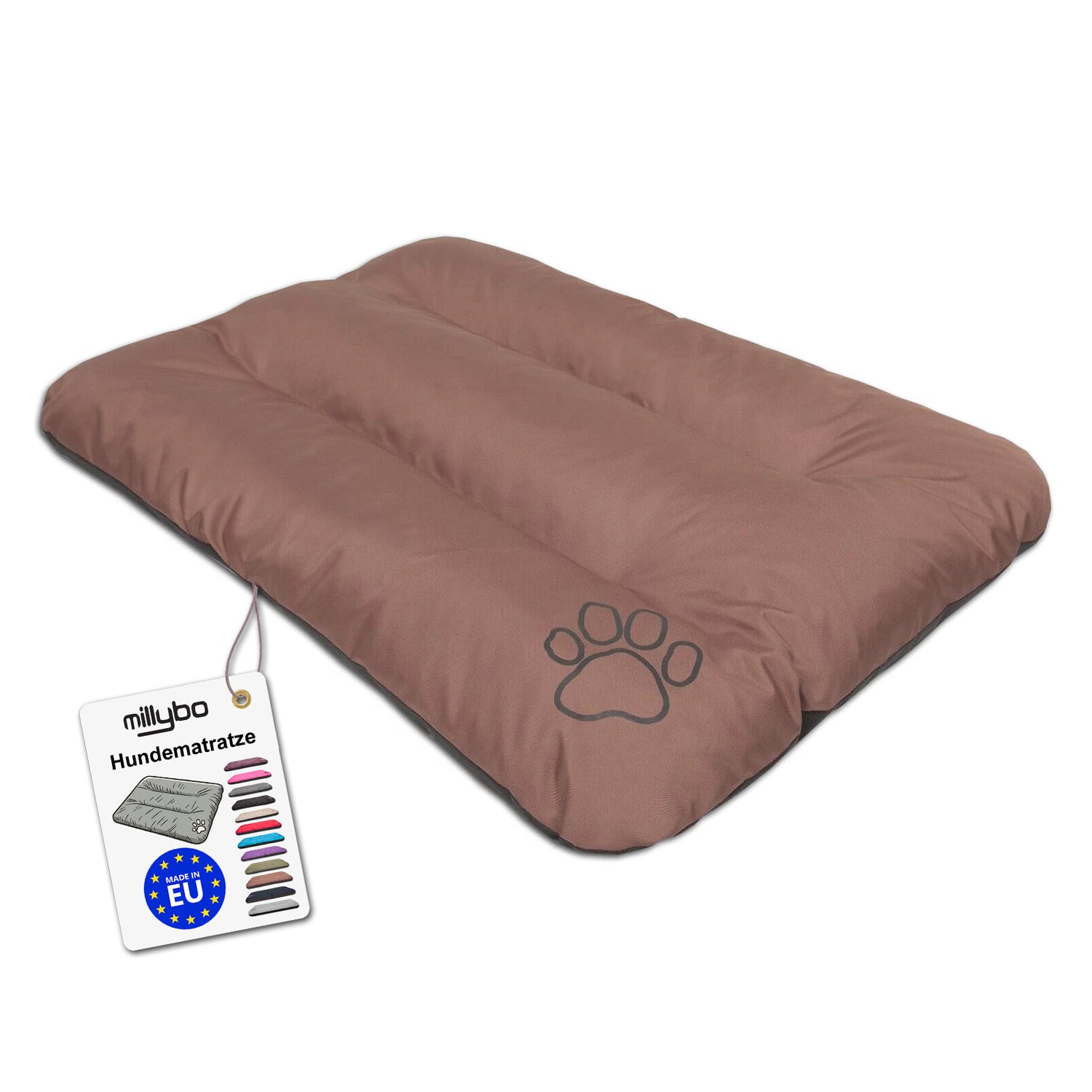 MILLYBO ECO Hundematratze  – Weiches Bett für Hunde und Katzen - Hellbraun