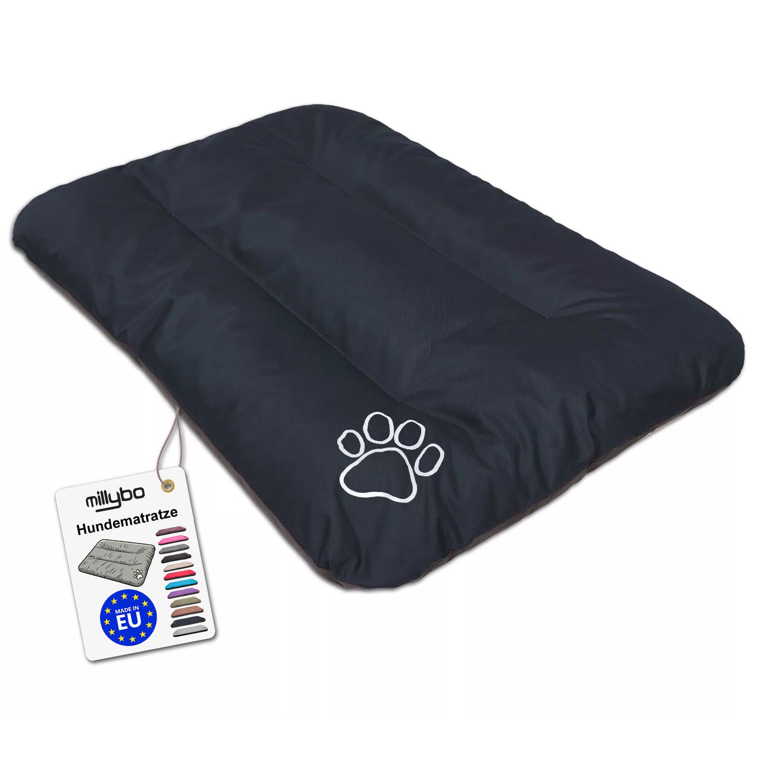 MILLYBO ECO Hundematratze  – Weiches Bett für Hunde und Katzen - Dunkelblau