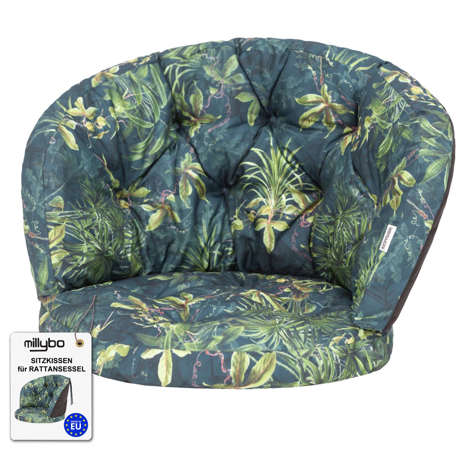 Gartenkissen für Rattanmöbel kleine AMANDA – 50 x 50  cm, 100 x 38 cm - Grüne Wiese