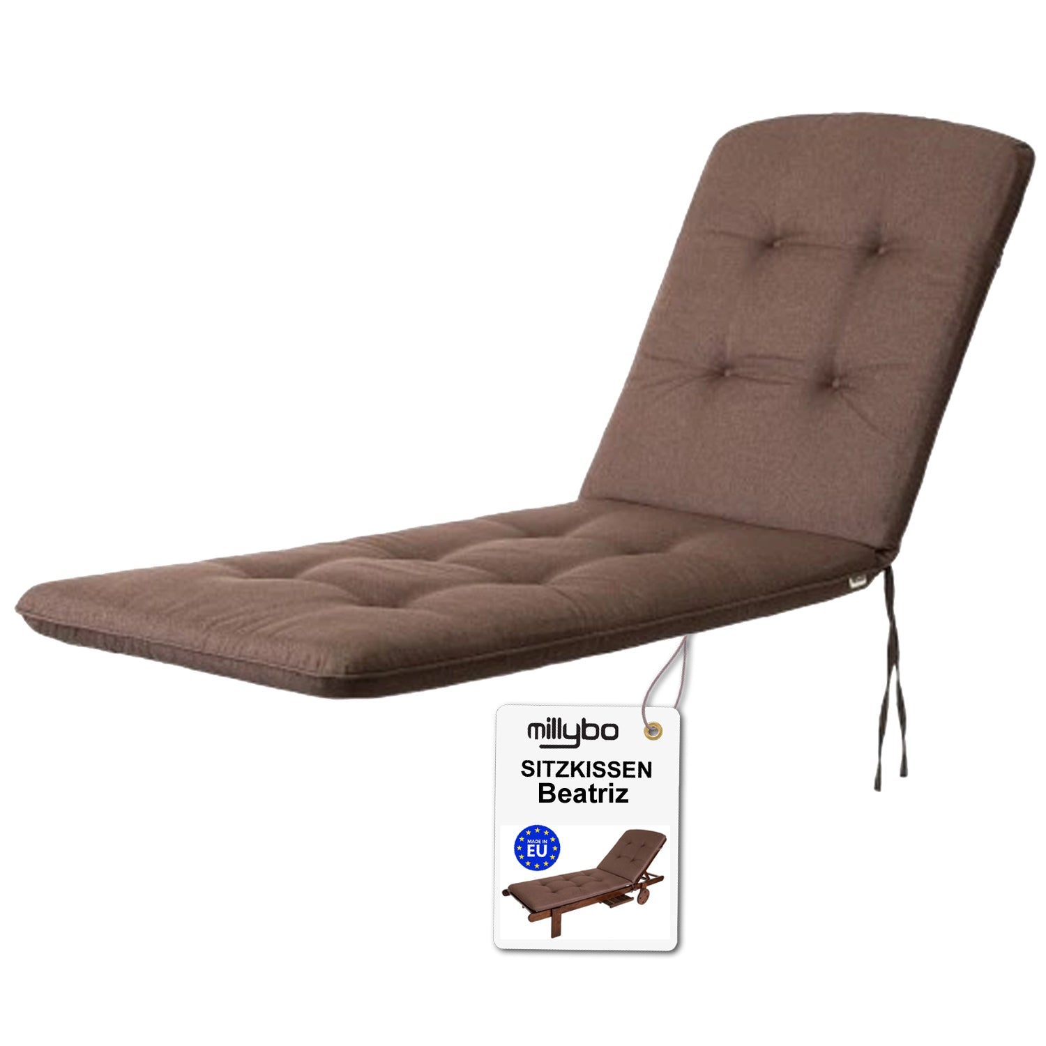 MILLYBO Kissen für Strand- & Gartenliegestühle  Liegestühle BEATRIZ - Braun