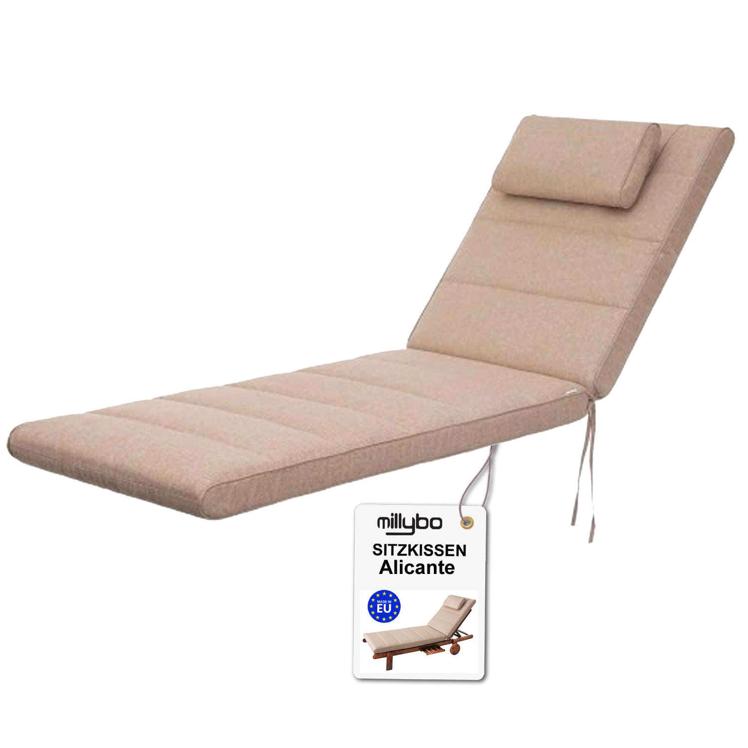 MILLYBO Kissen für Strand- & Gartenliegestühle  Liegestühle ALICANTE - Beige