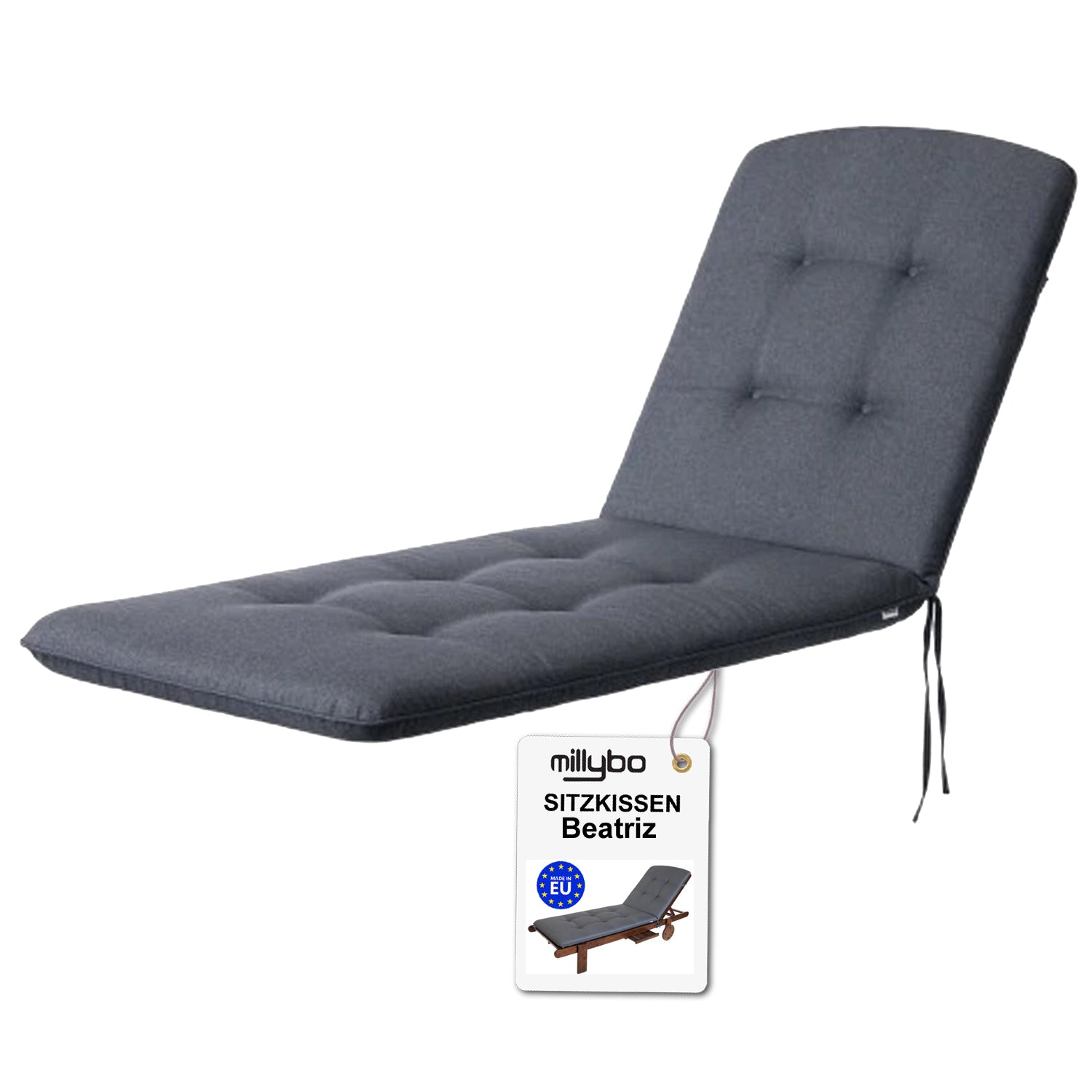 MILLYBO Kissen für Strand- & Gartenliegestühle  Liegestühle BEATRIZ - Dunkelblau