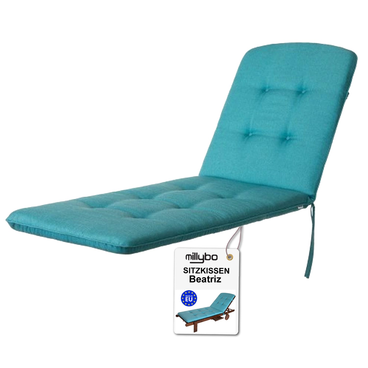 MILLYBO Kissen für Strand- & Gartenliegestühle  Liegestühle BEATRIZ - Blau