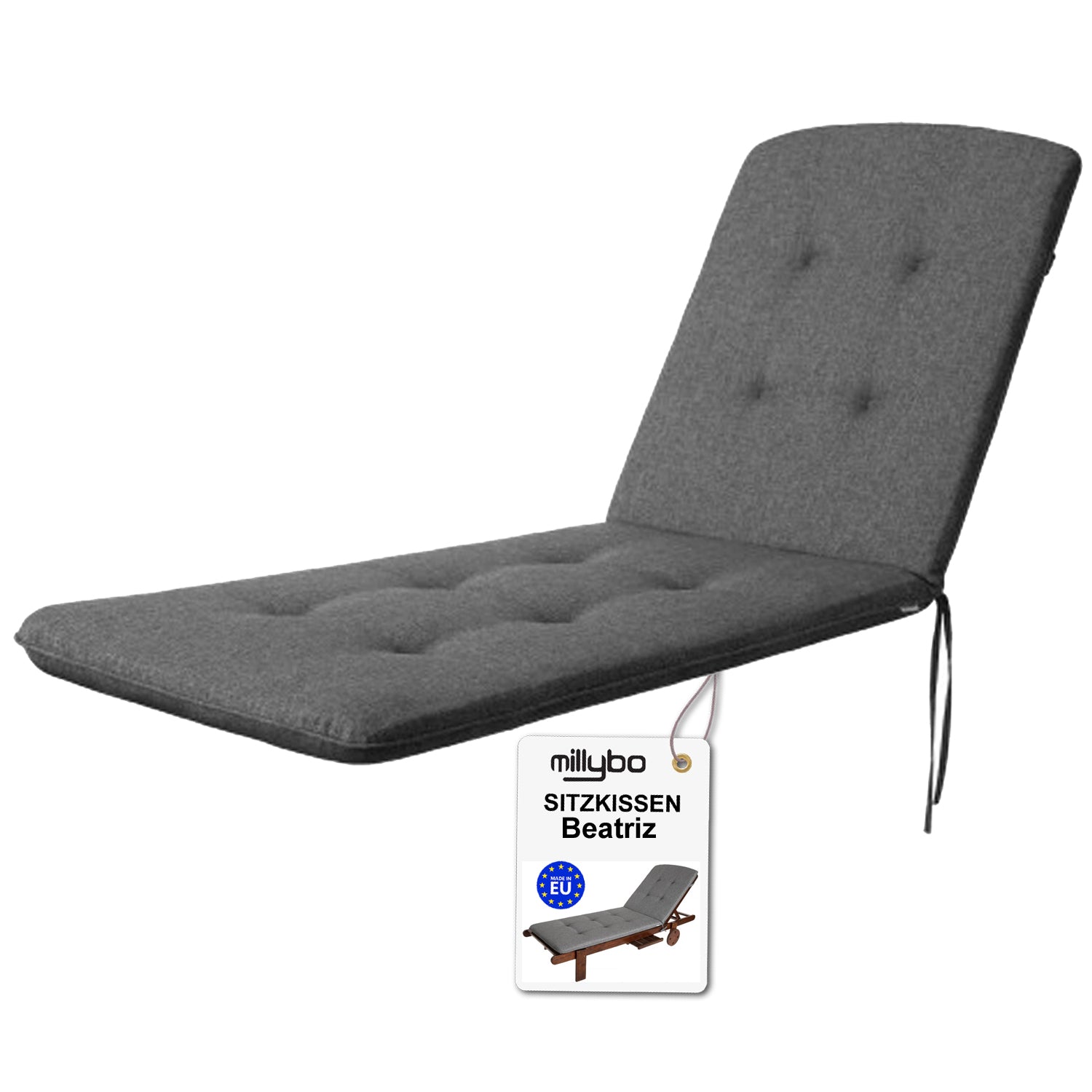 MILLYBO Kissen für Strand- & Gartenliegestühle  Liegestühle BEATRIZ - Graphit