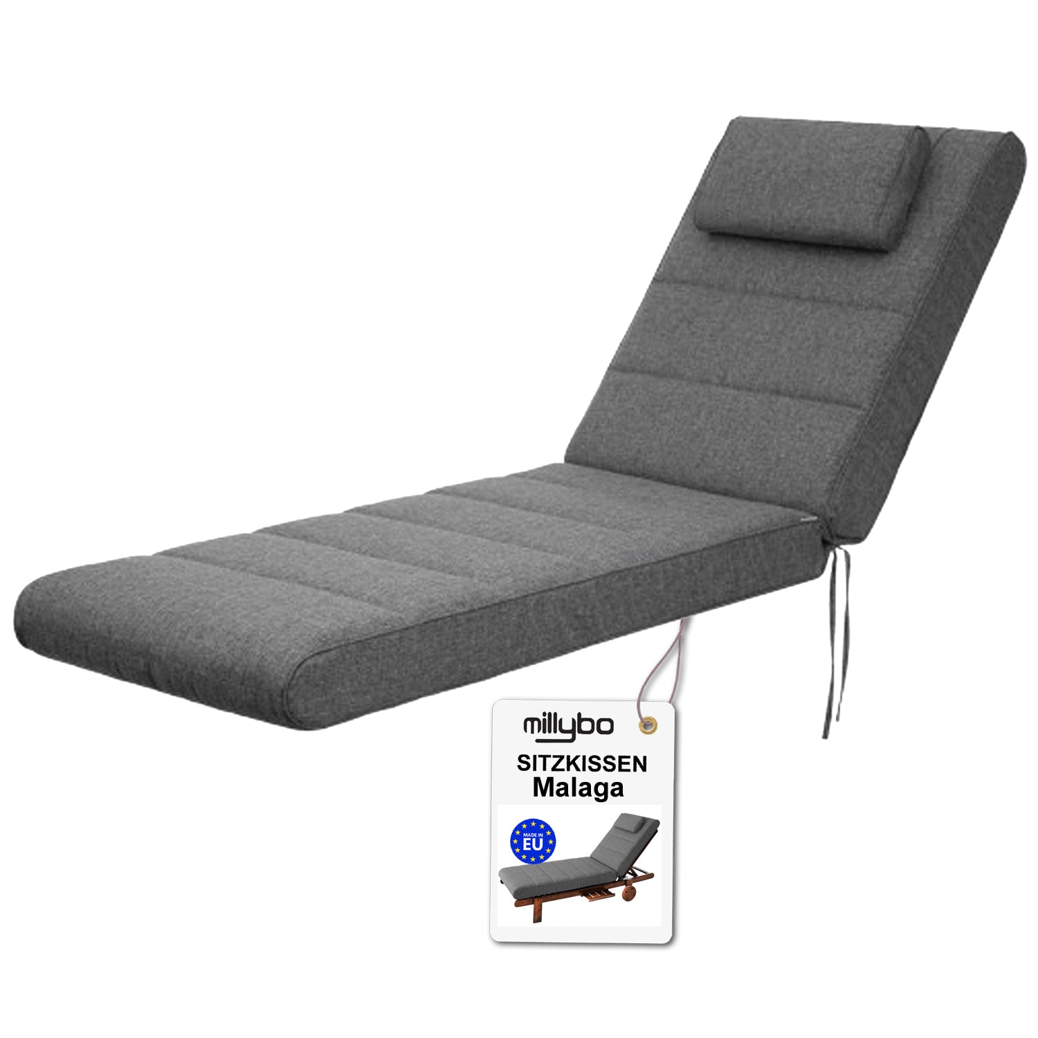 MILLYBO Kissen für Strand- & Gartenliegestühle  Liegestühle  MALAGA - Graphit