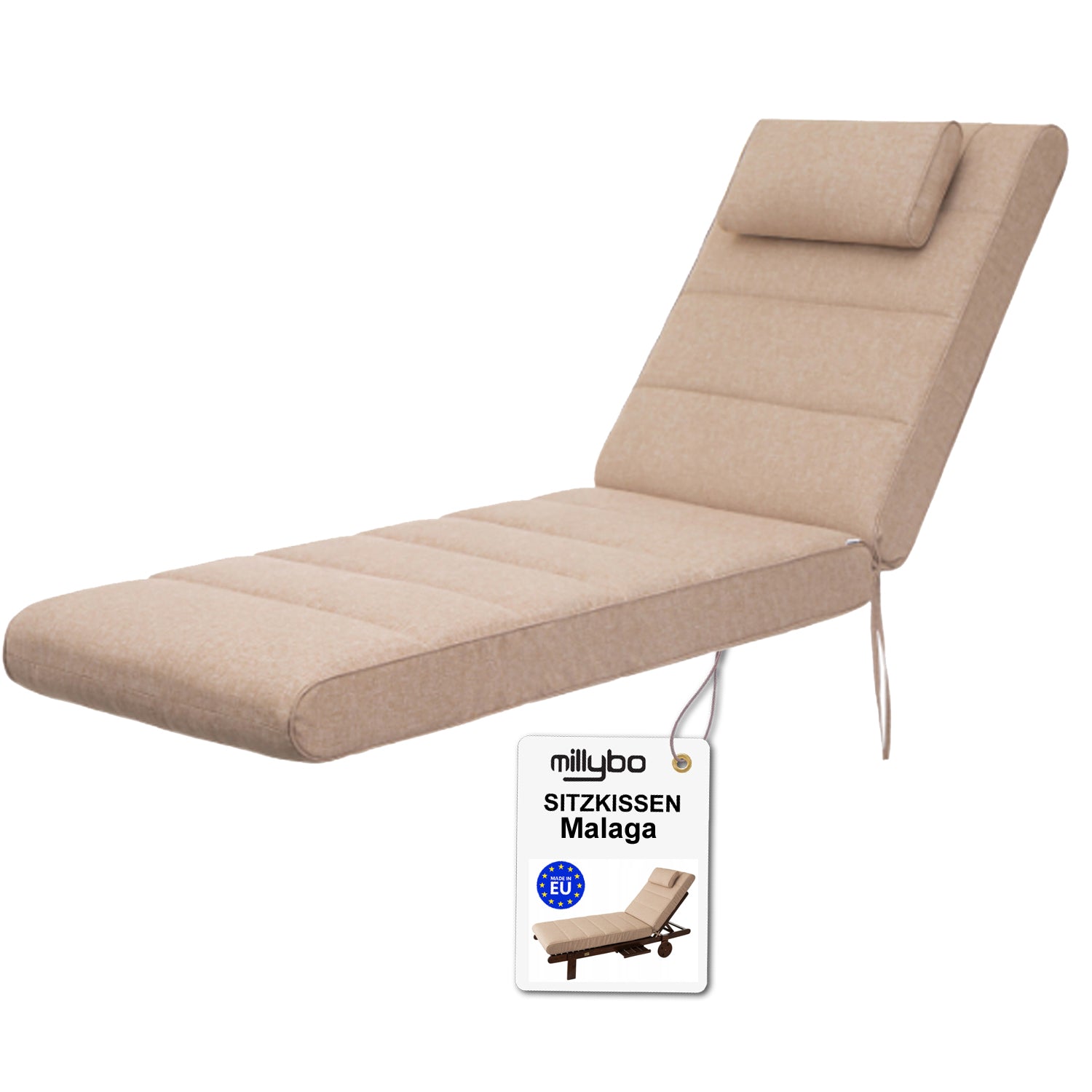 MILLYBO Kissen für Strand- & Gartenliegestühle  Liegestühle MALAGA - Beige