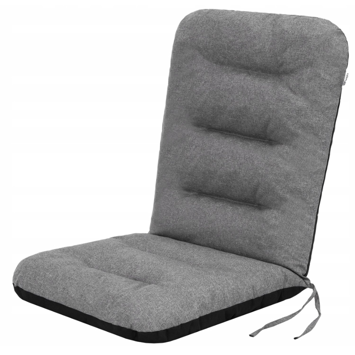 MILLYBO Gartenstuhlauflage – Sitzkissen für Gartenstühle & Balkonmöbel BASIA aus Ökoleine - Graphit