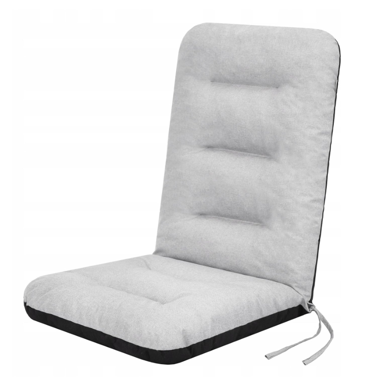 MILLYBO Gartenstuhlauflage – Sitzkissen für Gartenstühle & Balkonmöbel BASIA aus Ökoleine - Hellgrau