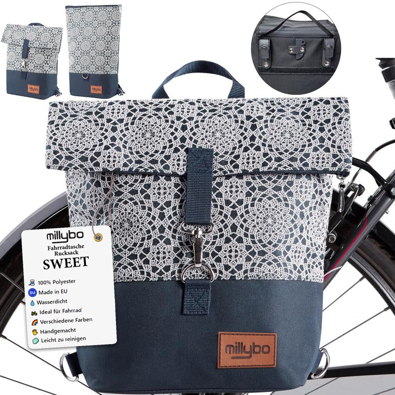 MILLYBO SWEET – Stylische Fahrradtasche & Rucksack für Damen 800.004
