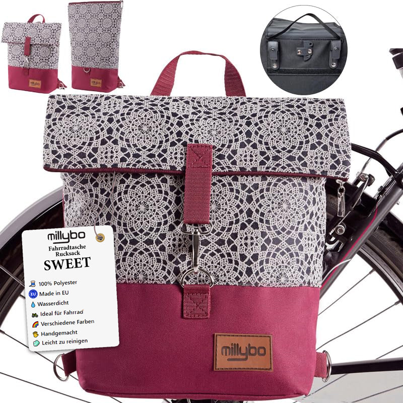 MILLYBO SWEET – Stylische Fahrradtasche & Rucksack für Damen 800.006