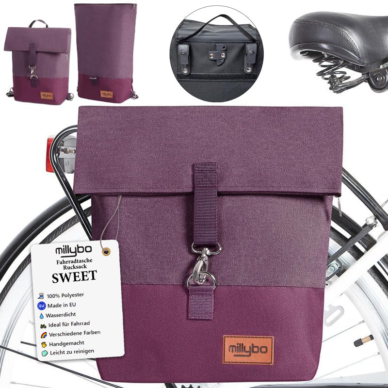 MILLYBO SWEET – Stylische Fahrradtasche & Rucksack für Damen 801.006
