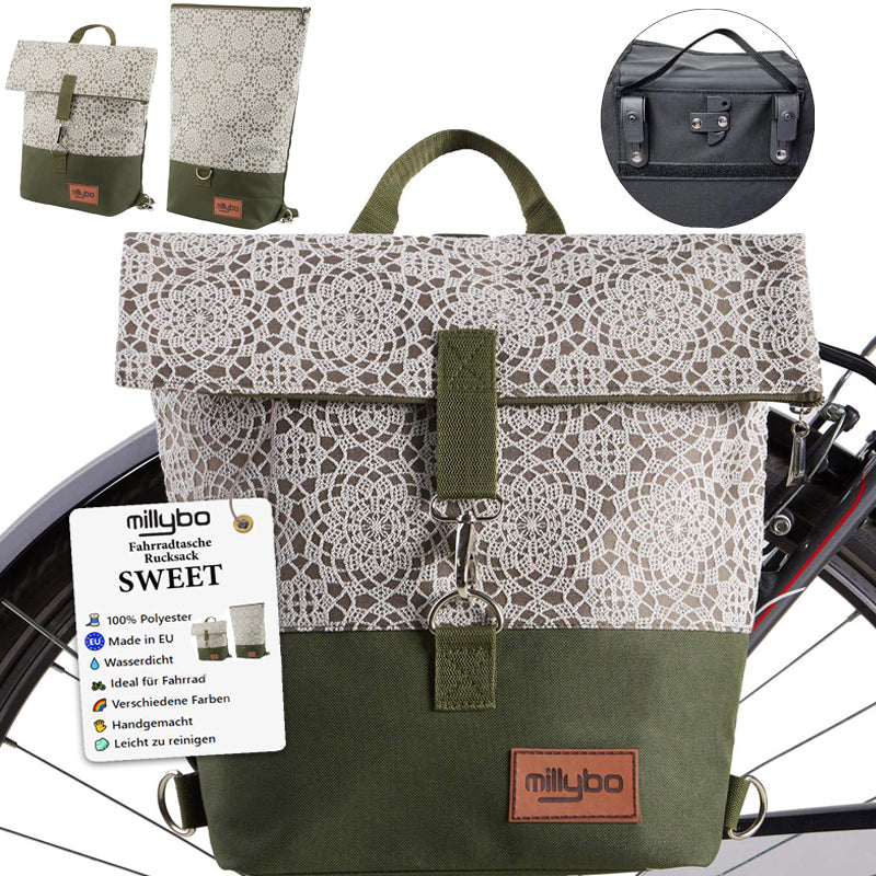 MILLYBO SWEET – Stylische Fahrradtasche & Rucksack für Damen 800.003
