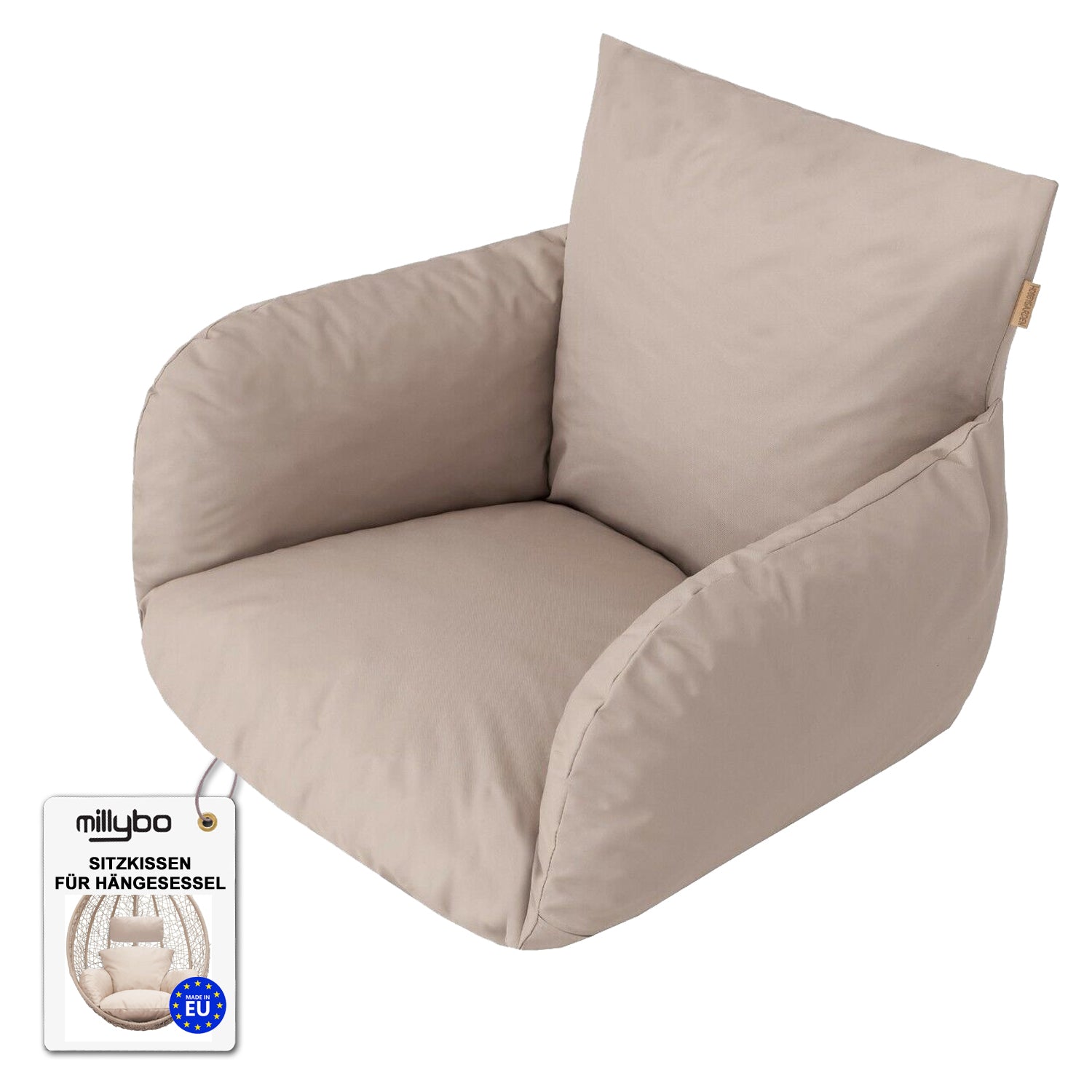 MILLYBO Sitzkissen für Hängesessel & Hängeschaukel  BARRY Cocoon Kissen - Beige