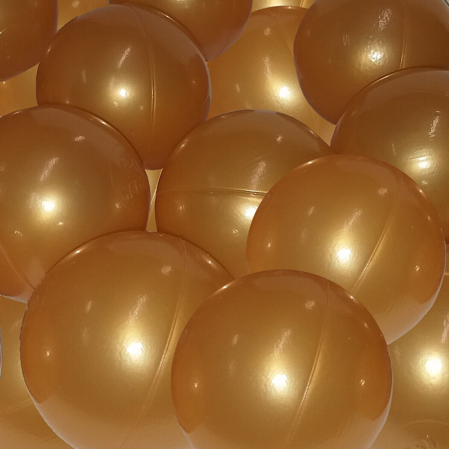 MILLYBO Plastikbälle 7 cm – Perfekt für Bällebad & Spielzelt - Gold