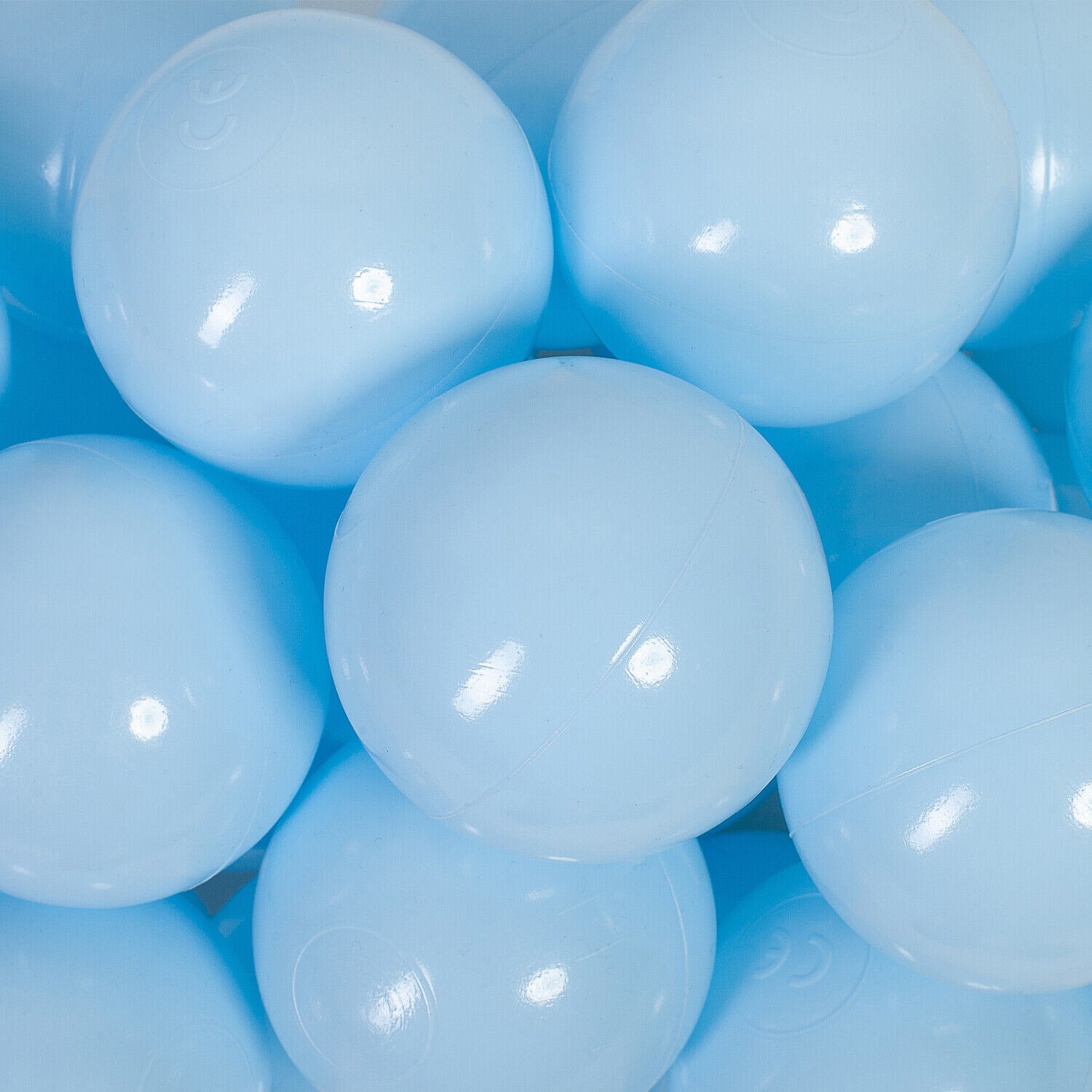 MILLYBO Plastikbälle 7 cm – Perfekt für Bällebad & Spielzelt - Hellblau