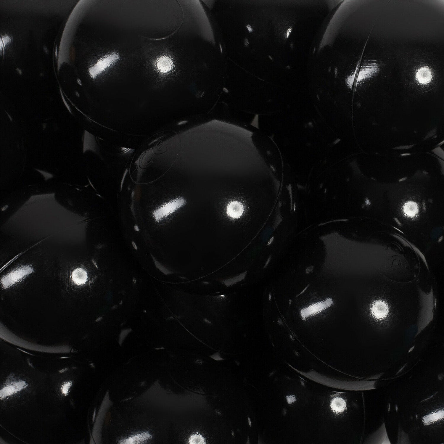 MILLYBO Plastikbälle 7 cm – Perfekt für Bällebad & Spielzelt - Schwarz