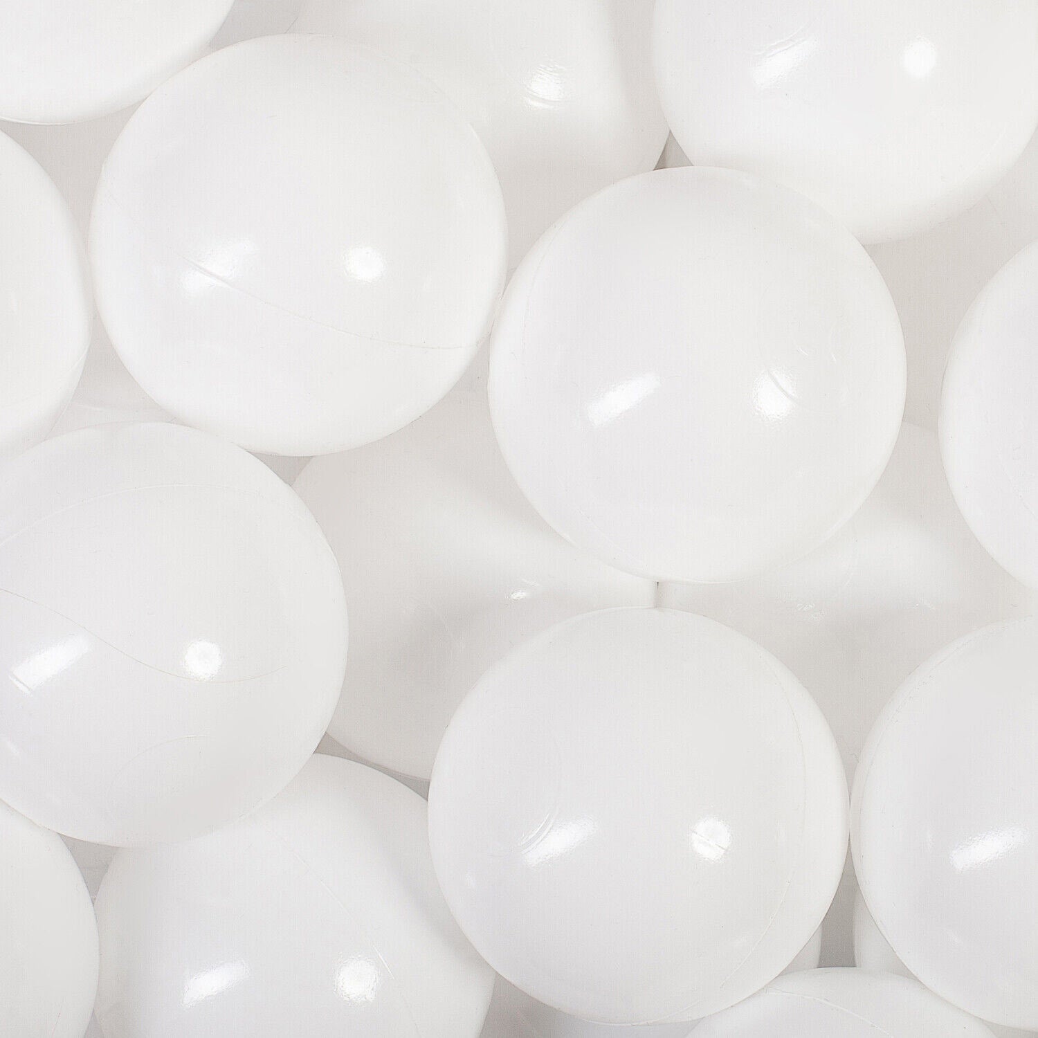 MILLYBO Plastikbälle 7 cm – Perfekt für Bällebad & Spielzelt - Weiß