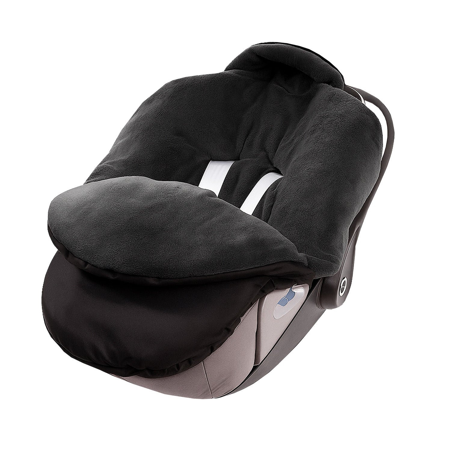 MILLYBO Baby Fußsack – Winter Einschlagdecke für Kinderwagen & Autositz - Schwarz