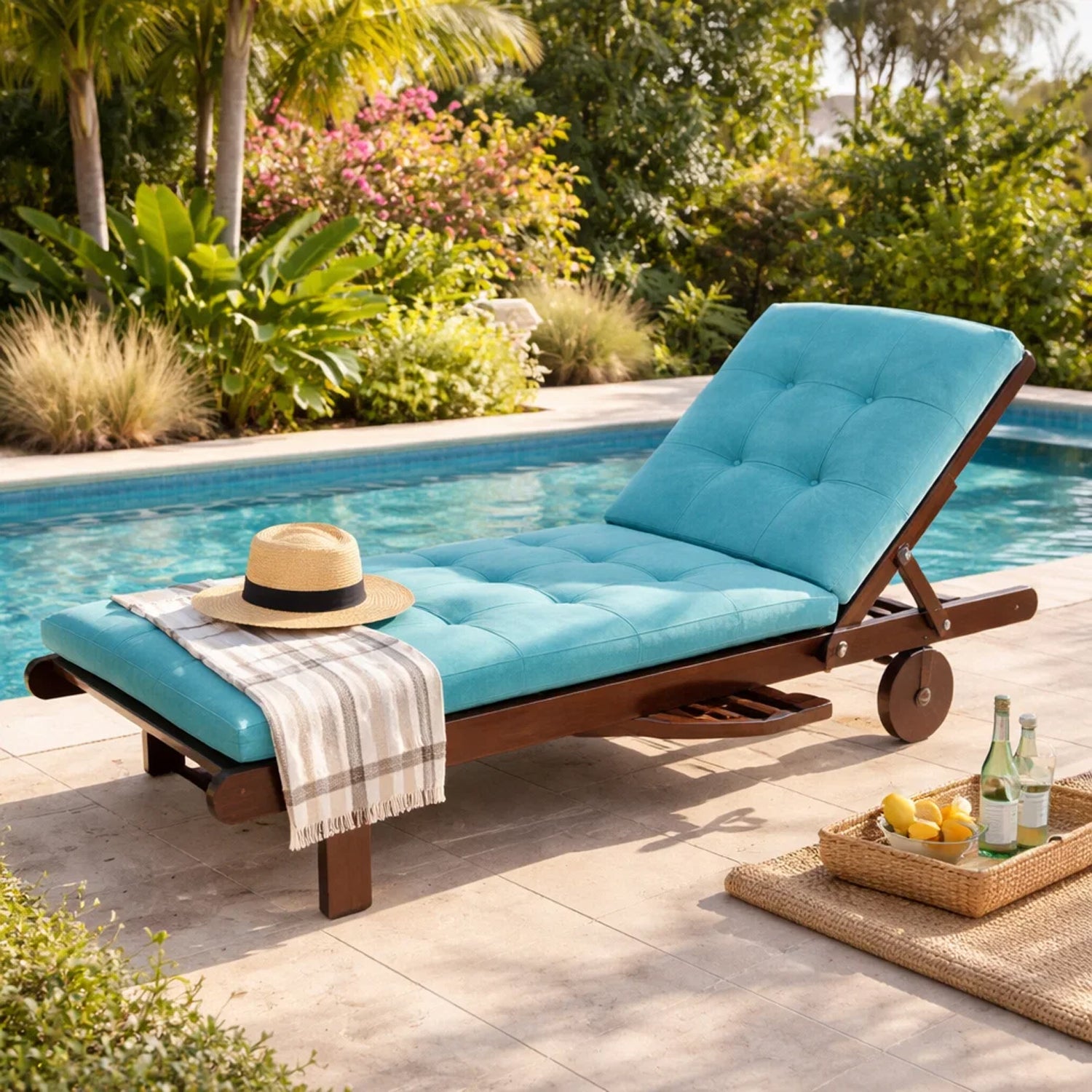 MILLYBO Kissen für Strand- & Gartenliegestühle  Liegestühle BEATRIZ - Blau