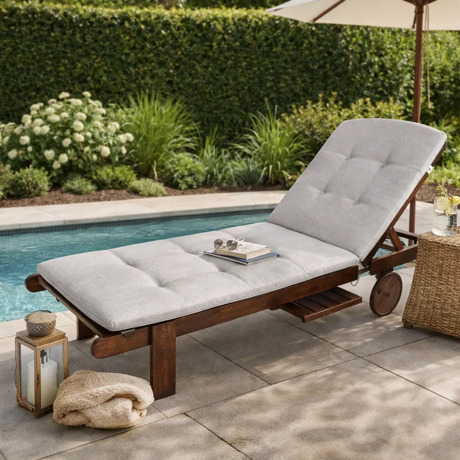 MILLYBO Kissen für Strand- & Gartenliegestühle  Liegestühle BEATRIZ - Hellgrau