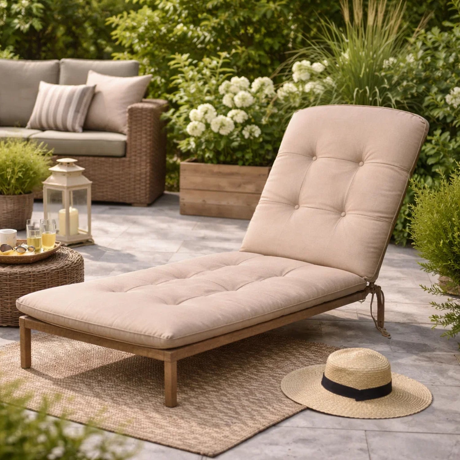 MILLYBO Kissen für Strand- & Gartenliegestühle  Liegestühle BEATRIZ - Beige