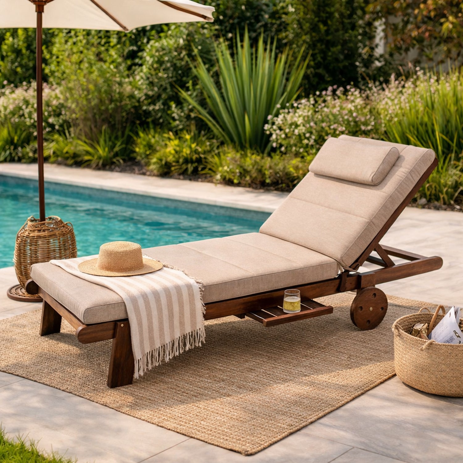 MILLYBO Kissen für Strand- & Gartenliegestühle  Liegestühle MALAGA - Beige