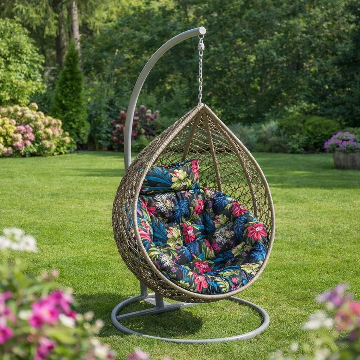 MILLYBO Sitzkissen für Hängesessel & Hängeschaukel  MOON Cocoon Kissen - Bunte Blätter