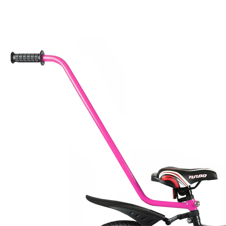 MILLYBO Universelle Schubstange für Kinderfahrrad 12–20" – Mehr Kontrolle & Sicherheit für Eltern: Rosa