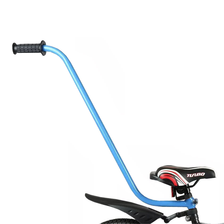 MILLYBO Universelle Schubstange für Kinderfahrrad 12–20" – Mehr Kontrolle & Sicherheit für Eltern: Hellblau