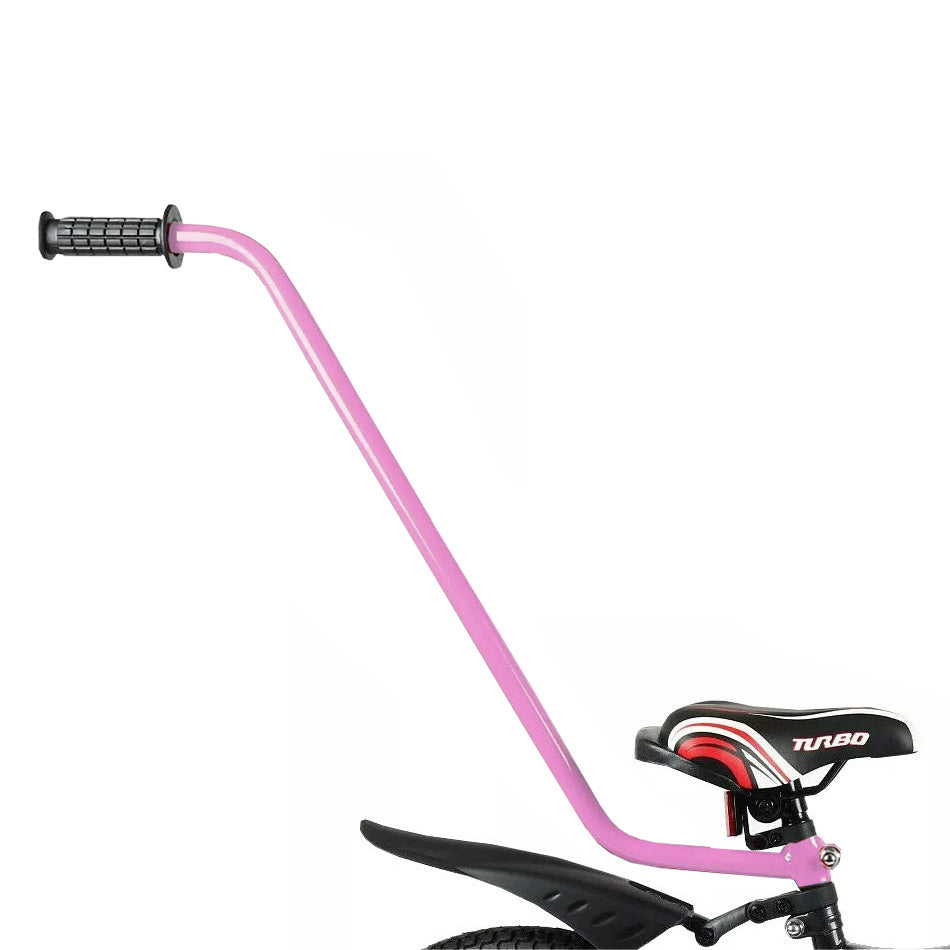 MILLYBO Universelle Schubstange für Kinderfahrrad 12–20" – Mehr Kontrolle & Sicherheit für Eltern: Lila