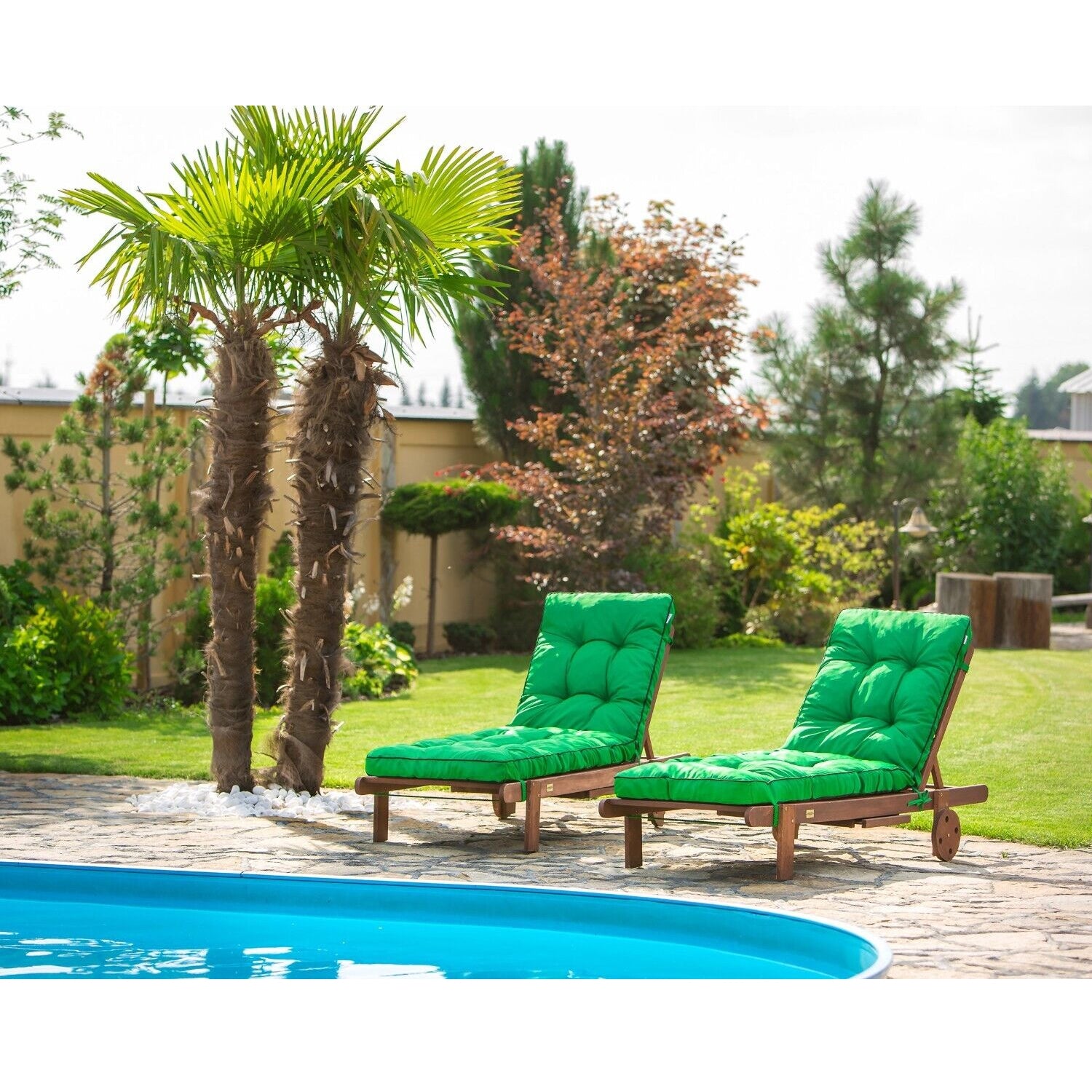 MILLYBO Kissen für Strand- & Gartenliegestühle  Liegestühle HUGO - Grün