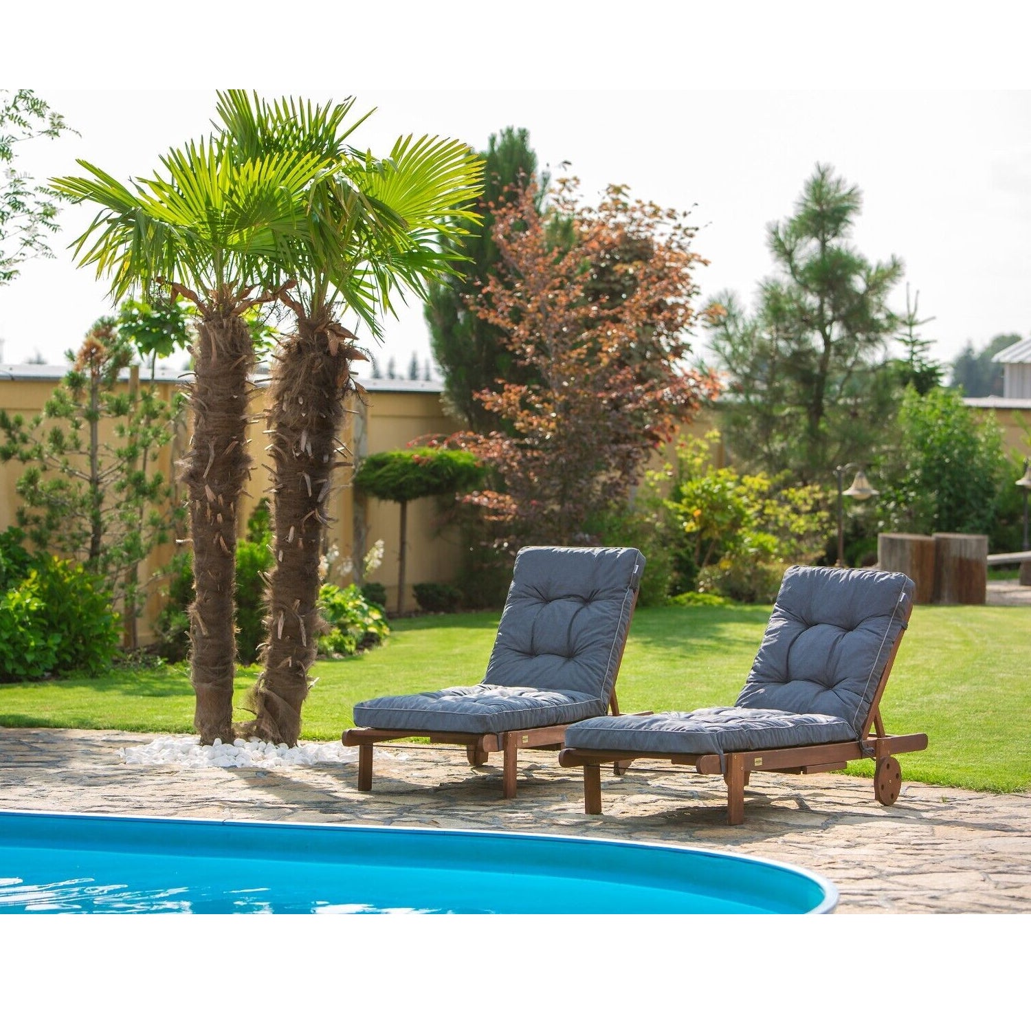MILLYBO Kissen für Strand- & Gartenliegestühle  Liegestühle HUGO - Dunkelblau
