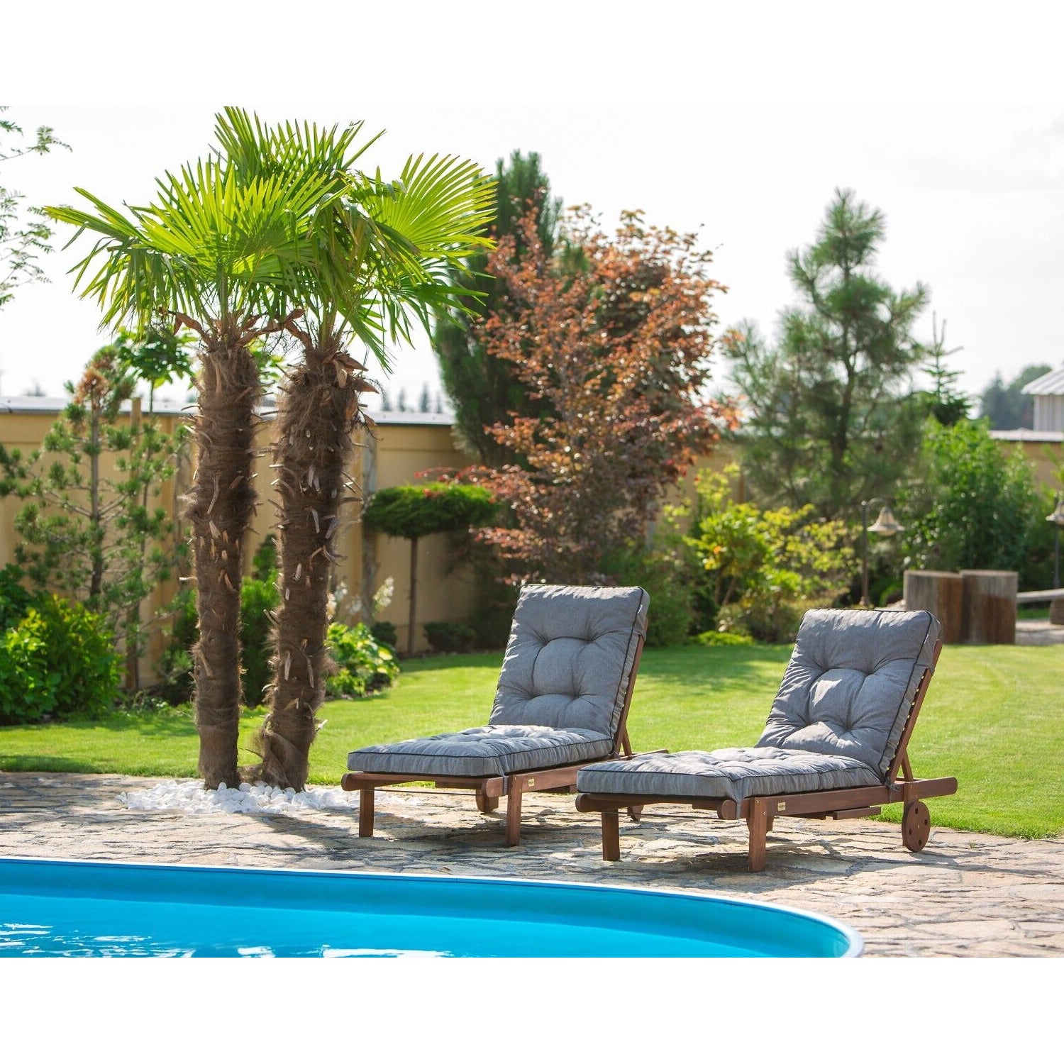 MILLYBO Kissen für Strand- & Gartenliegestühle  Liegestühle HUGO - Graphit