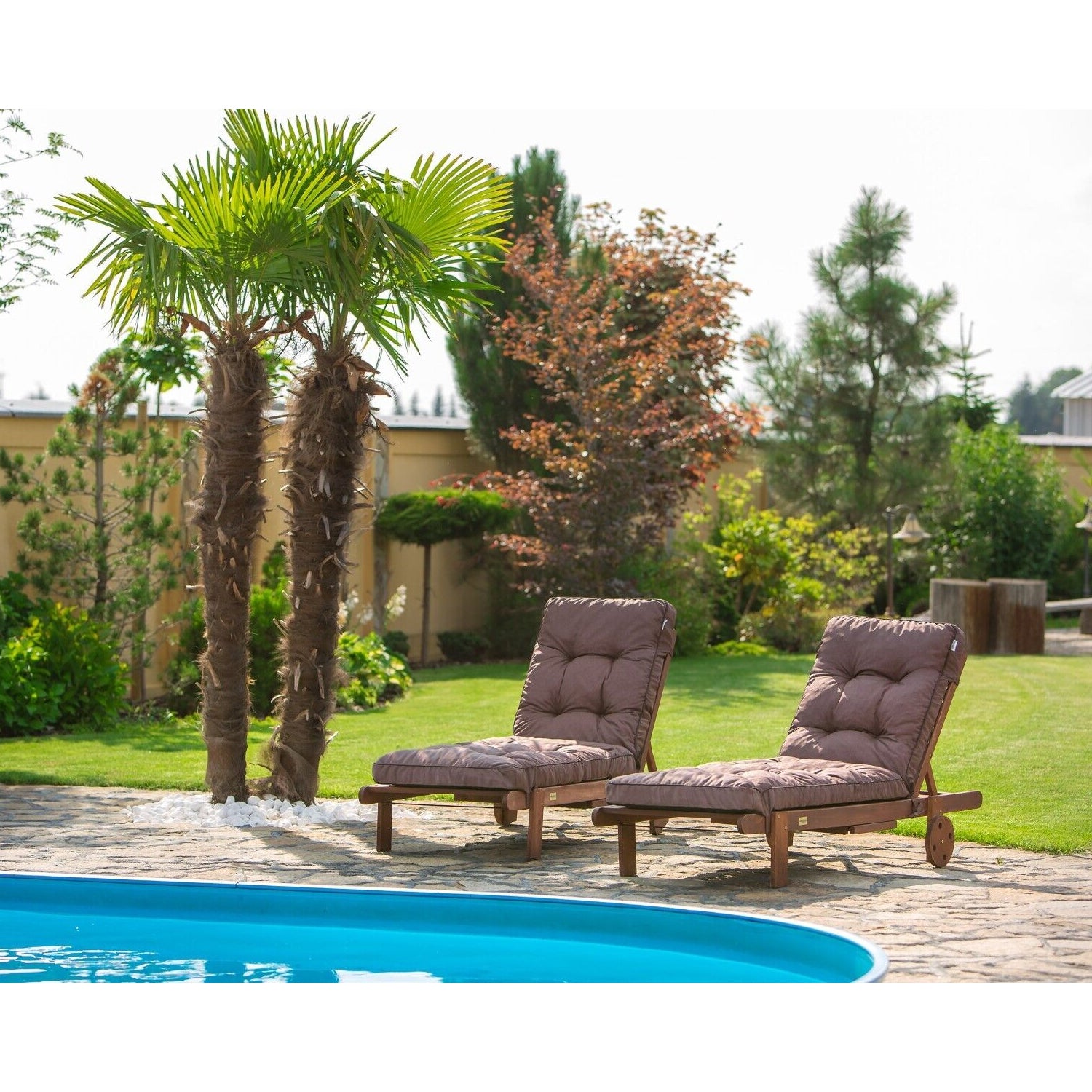 MILLYBO Kissen für Strand- & Gartenliegestühle  Liegestühle HUGO - Braun