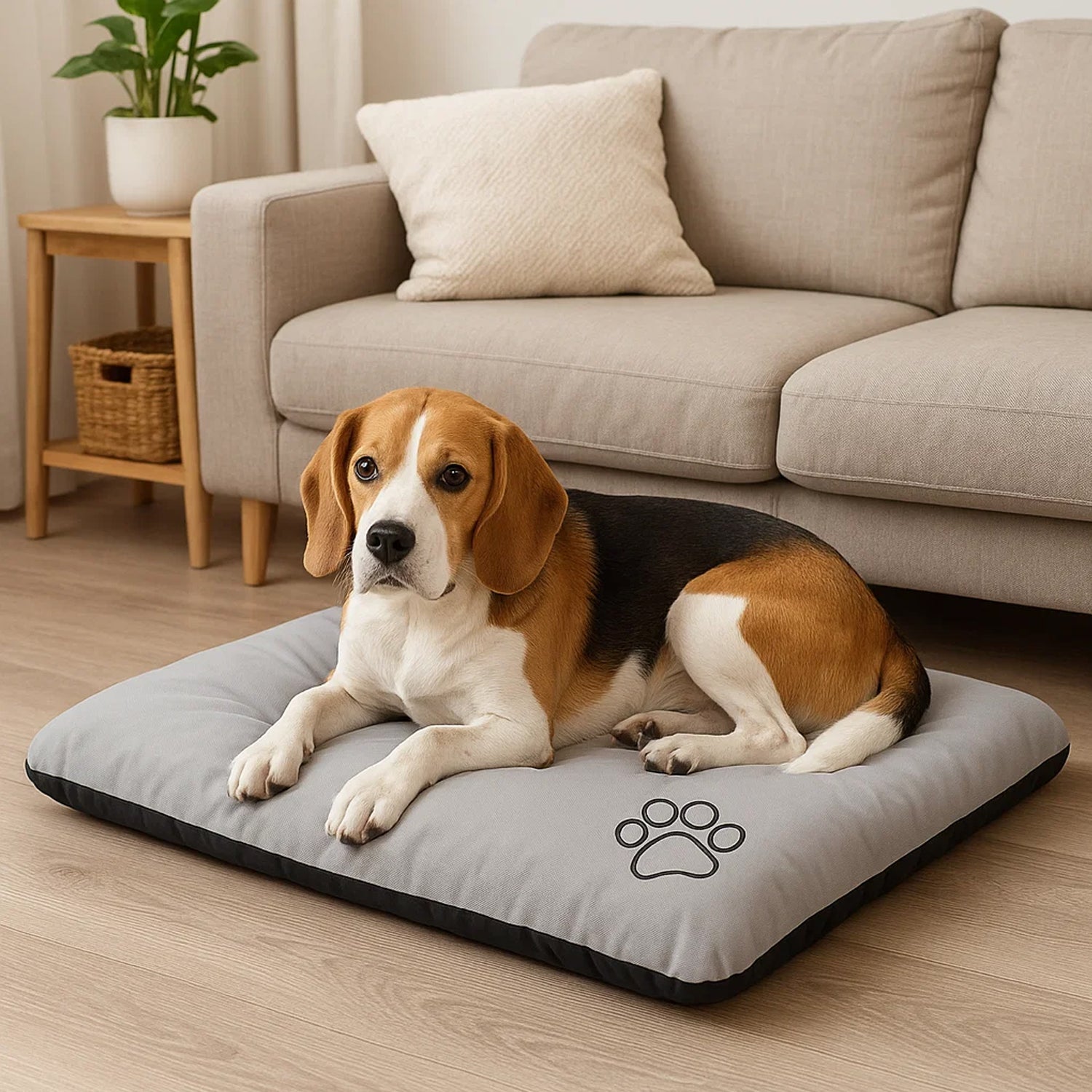 MILLYBO ECO Hundematratze  – Weiches Bett für Hunde und Katzen - Hellgrau Ekolen