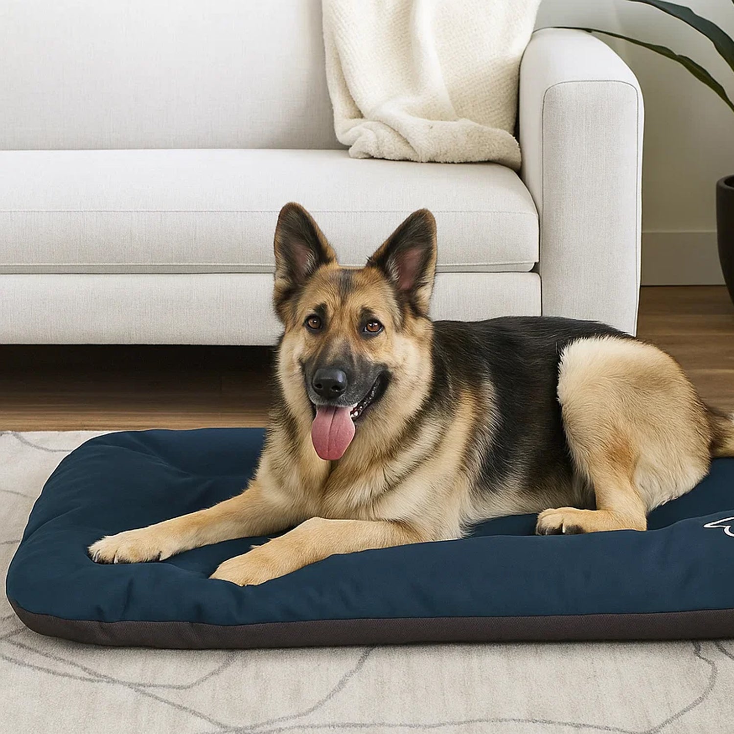MILLYBO ECO Hundematratze  – Weiches Bett für Hunde und Katzen - Dunkelblau