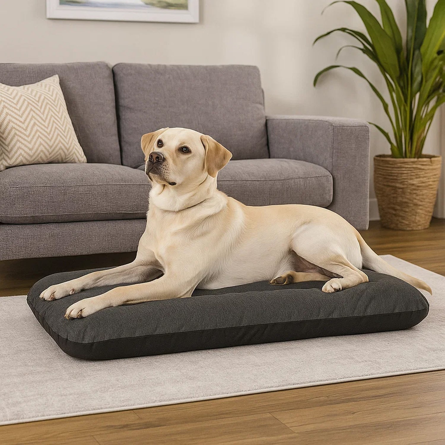 MILLYBO ECO Hundematratze  – Weiches Bett für Hunde und Katzen - Schwarz Ekolen