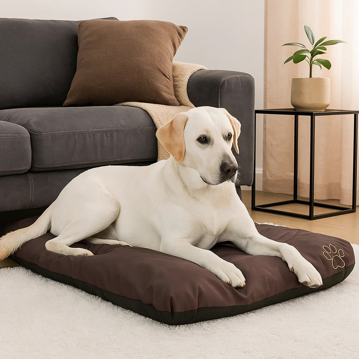 MILLYBO ECO Hundematratze  – Weiches Bett für Hunde und Katzen - Dubkelbraun