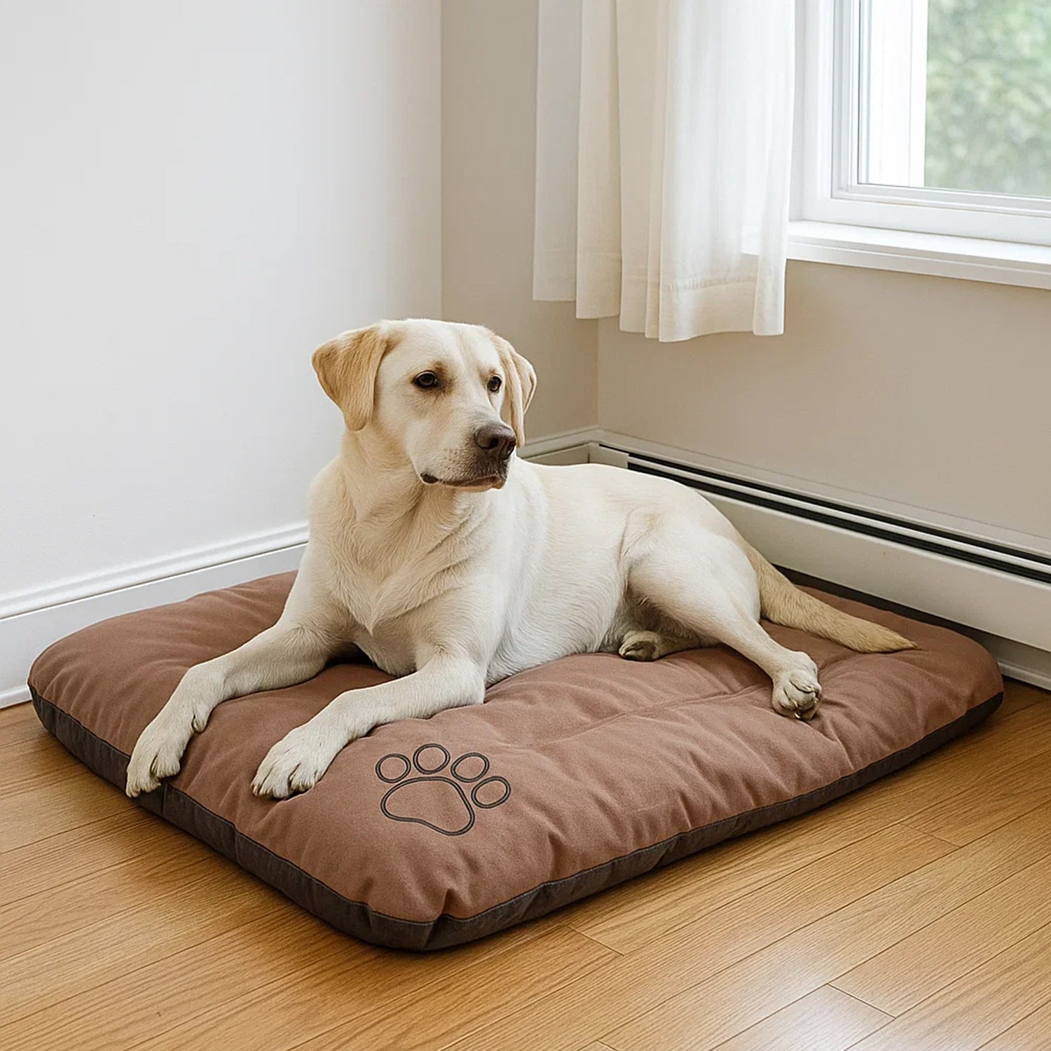 MILLYBO ECO Hundematratze  – Weiches Bett für Hunde und Katzen - Hellbraun