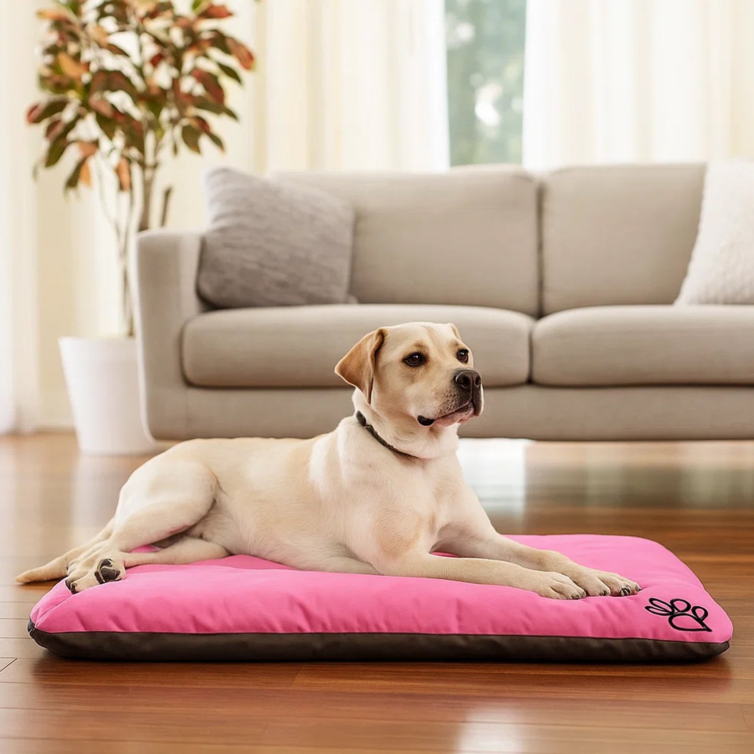 MILLYBO ECO Hundematratze  – Weiches Bett für Hunde und Katzen - Rosa