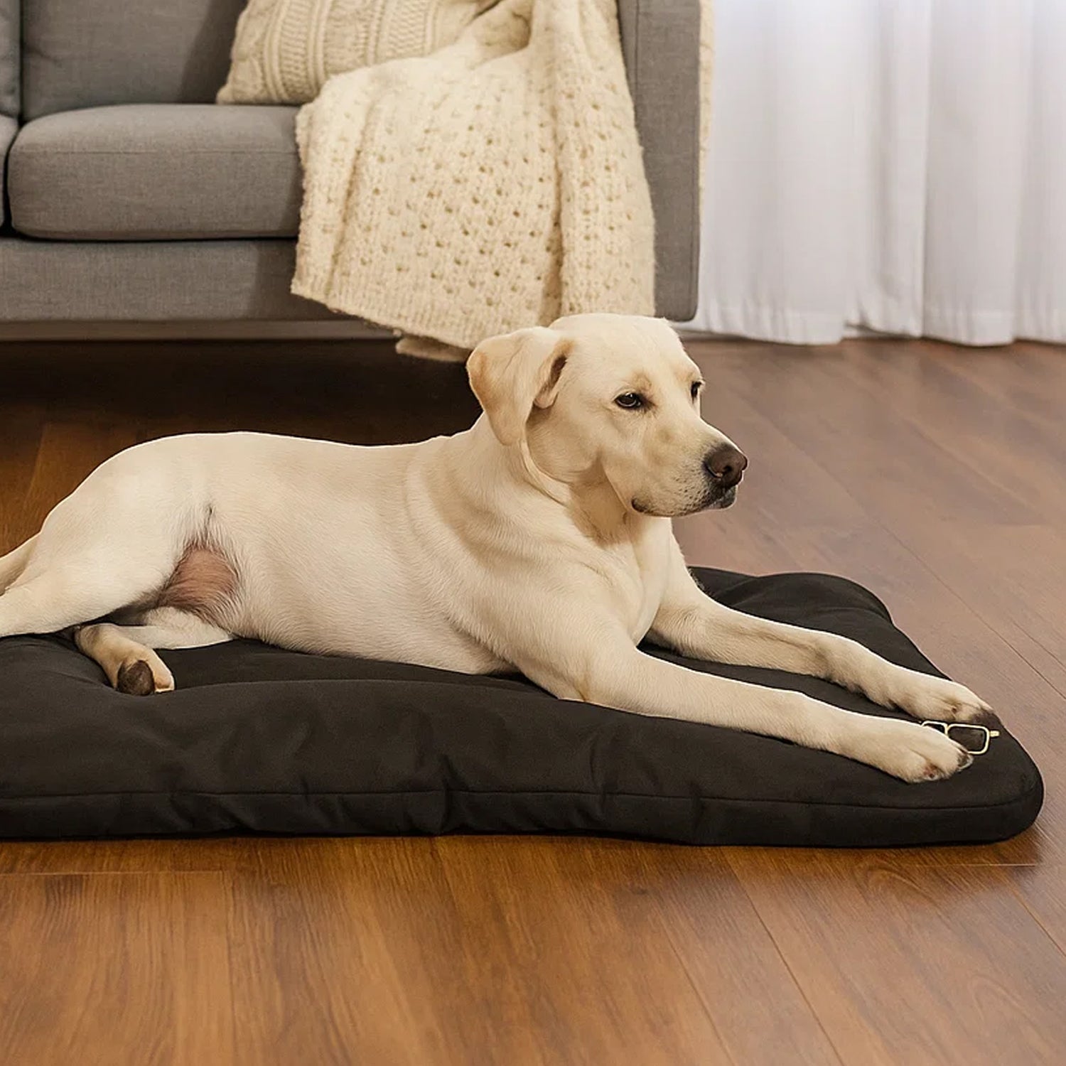 MILLYBO ECO Hundematratze  – Weiches Bett für Hunde und Katzen - Schwarz