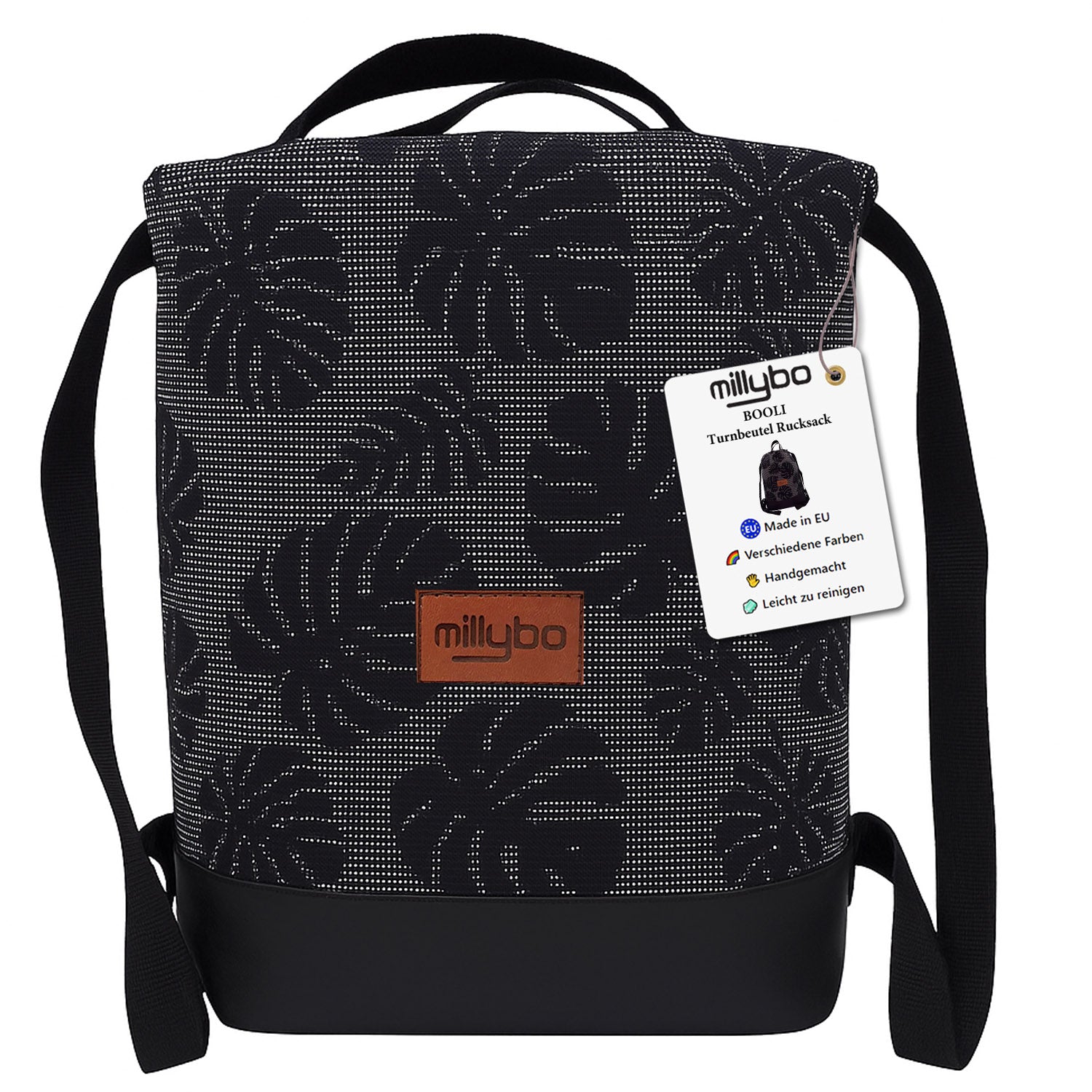 MILLYBO BOOLI Pattern Rucksack – Wasserabweisender Beutelrucksack 910.001