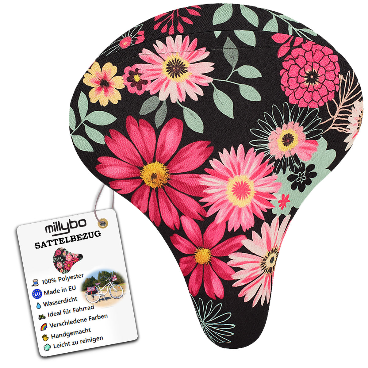 MILLYBO Fahrrad Sattelüberzug – Stylischer Schutz für Ihren Sattel 100.001