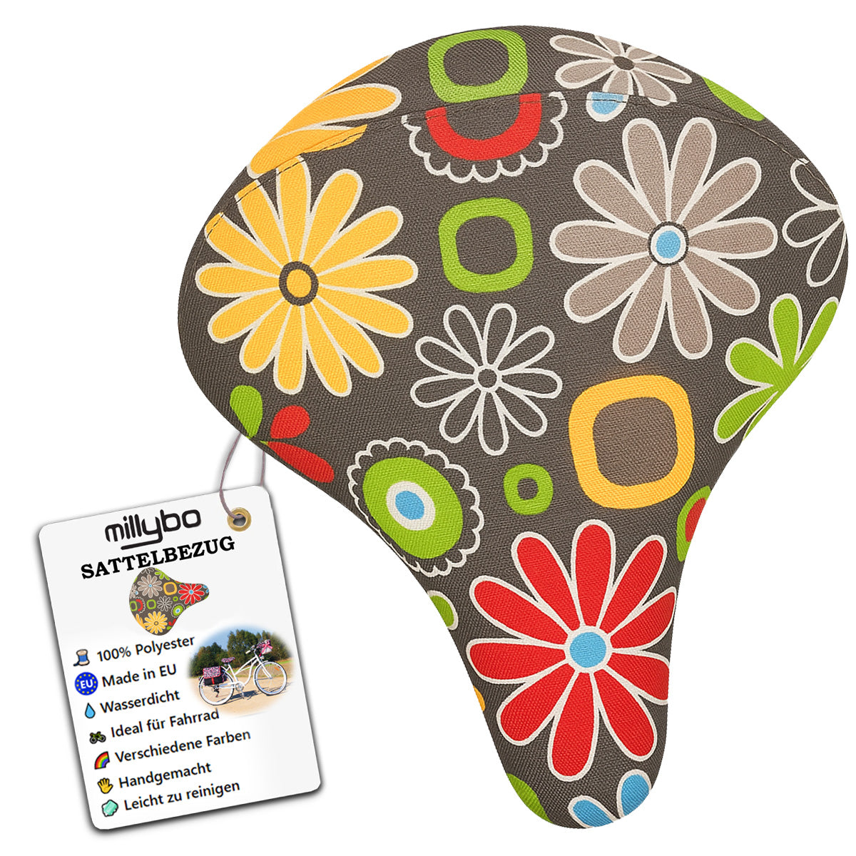 MILLYBO Fahrrad Sattelüberzug – Stylischer Schutz für Ihren Sattel 340.003
