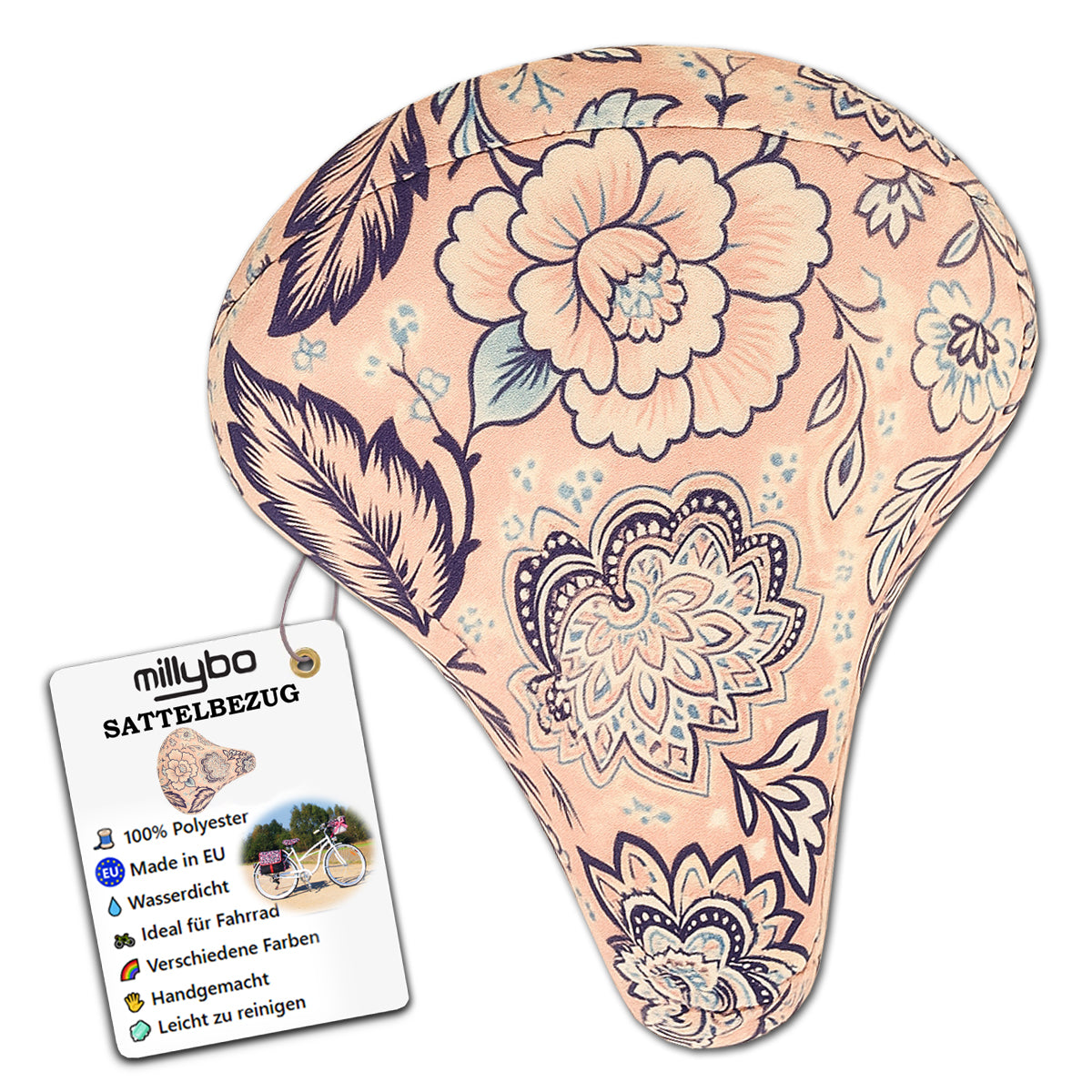 MILLYBO Fahrrad Sattelüberzug – Stylischer Schutz für Ihren Sattel 170.001