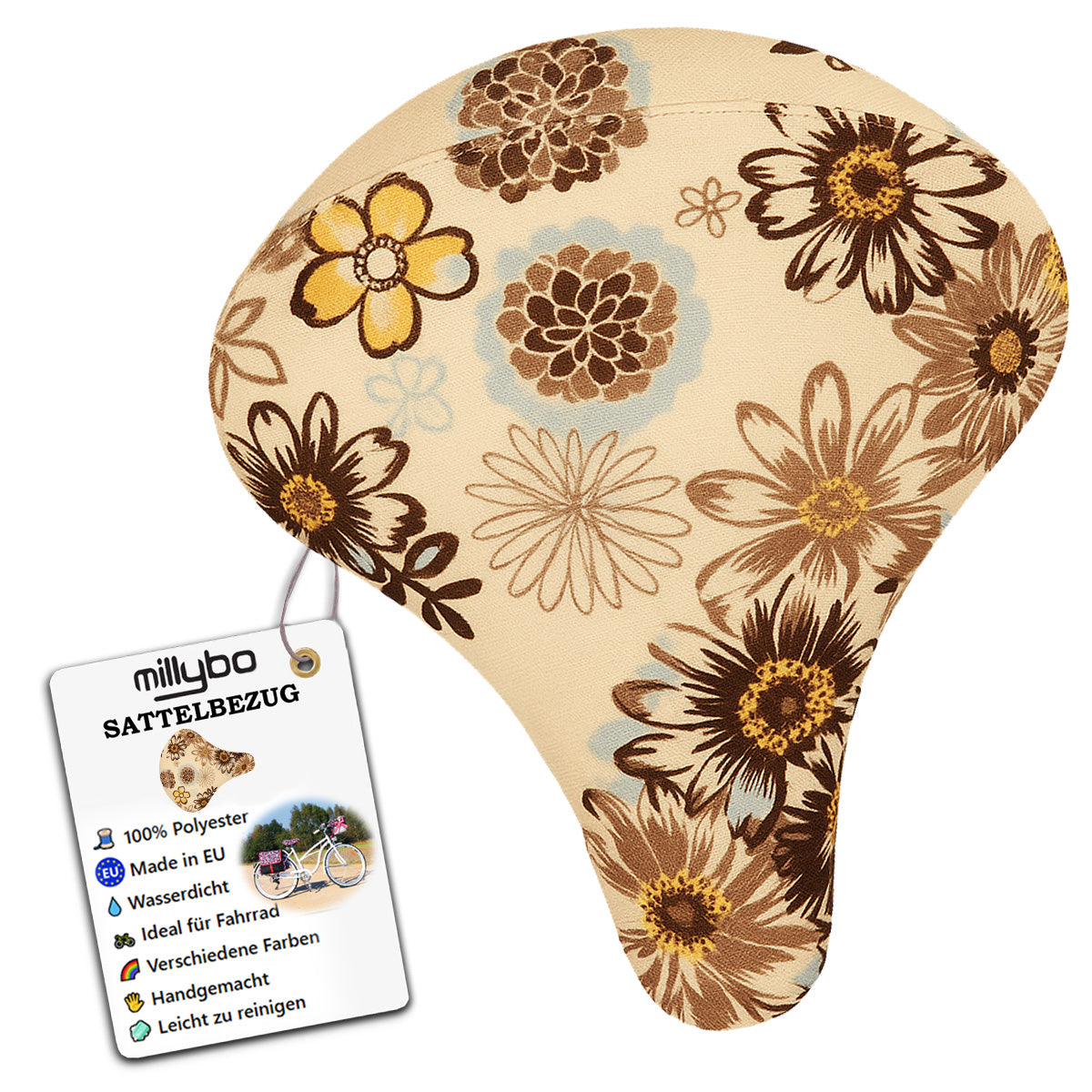 MILLYBO Fahrrad Sattelüberzug – Stylischer Schutz für Ihren Sattel 100.005