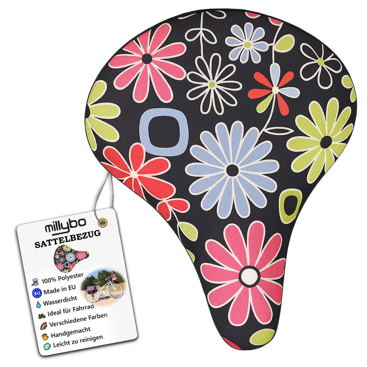 MILLYBO Fahrrad Sattelüberzug – Stylischer Schutz für Ihren Sattel 340.006