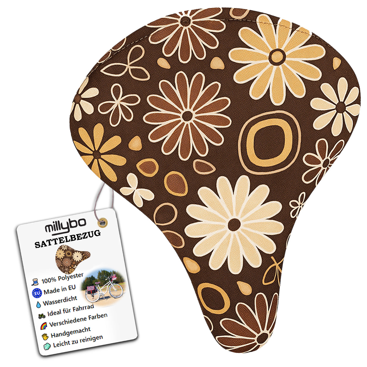 MILLYBO Fahrrad Sattelüberzug – Stylischer Schutz für Ihren Sattel 340.004